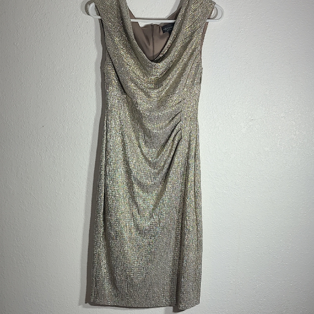 Elegant Silver Sleeveless Dress